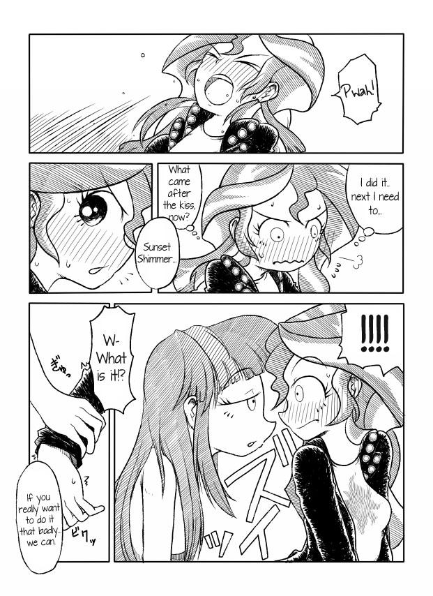 Hot Fucking Twi to Shimmer no Ero Manga | The Manga In Which Sunset Shimmer Takes A Piss - My little pony friendship is magic Amateursex - Page 6