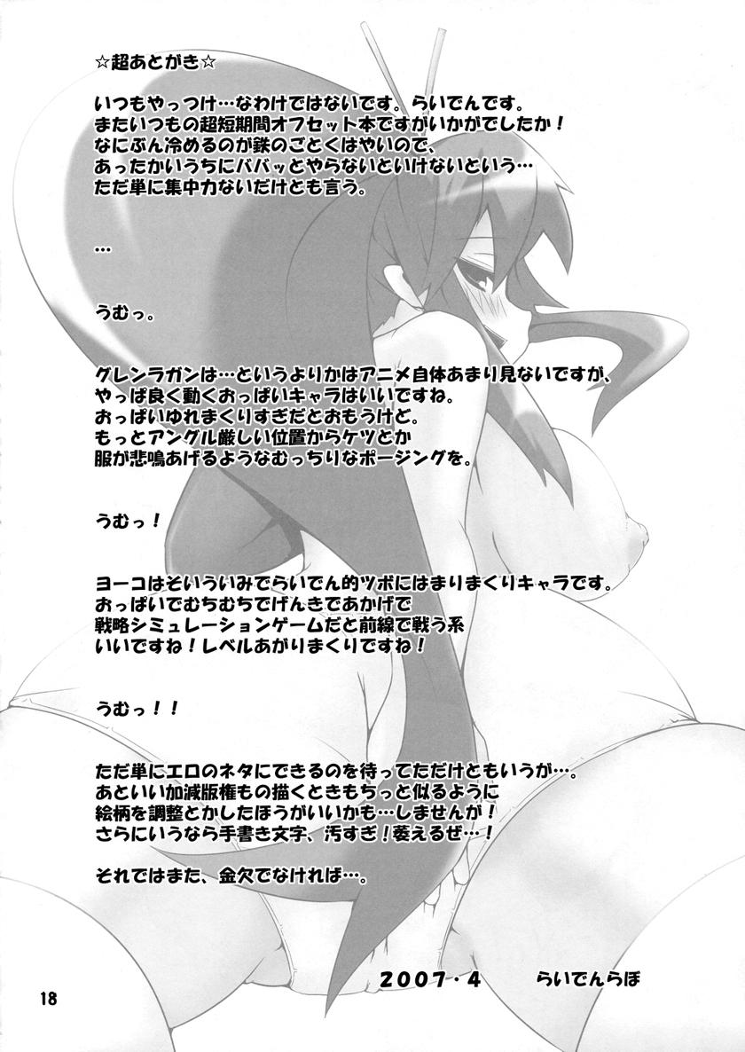 Peituda Omae no Drill de Chitsuoku o Tsuke! - Tengen toppa gurren lagann Orgy - Page 17