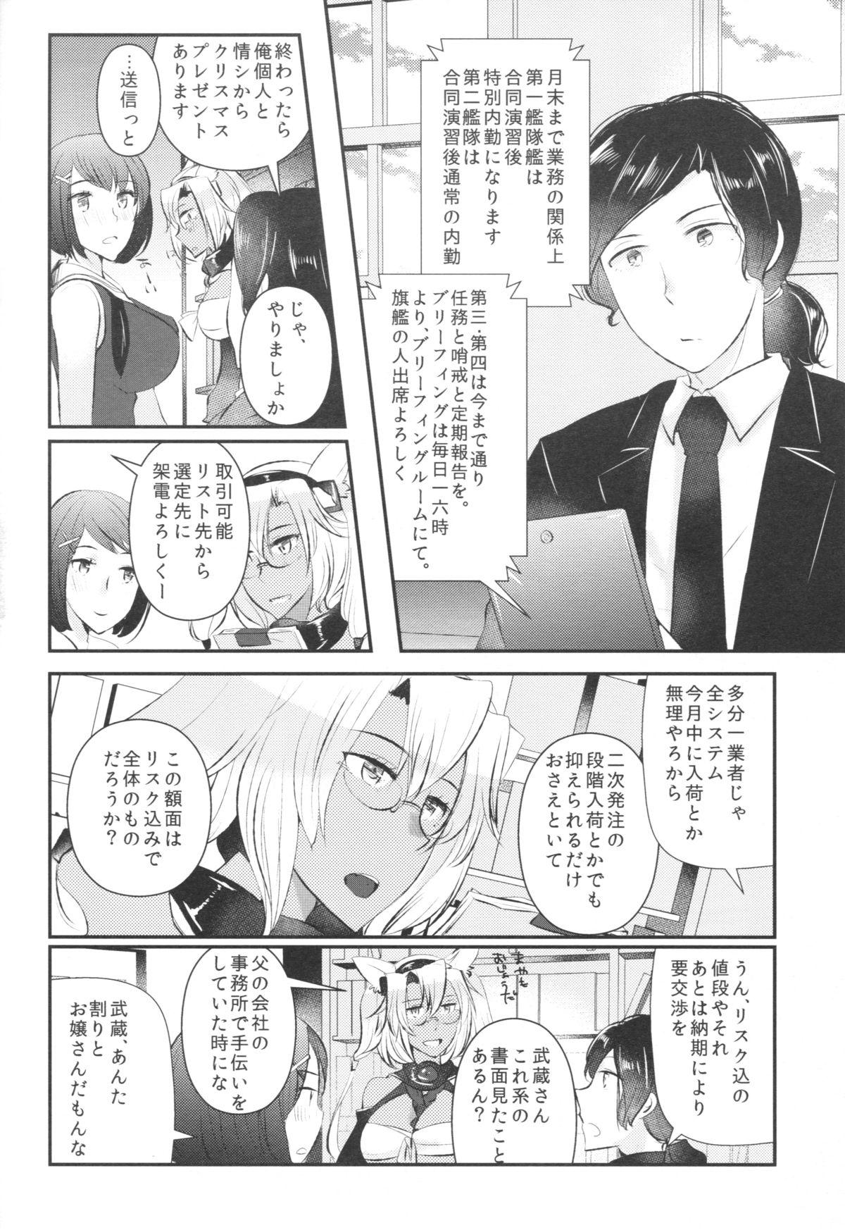 Lesbian Shojo Musashi-san, Teitoku ni Shikomarete Hatsujou Shite Shimau - Kantai collection Japanese - Page 9