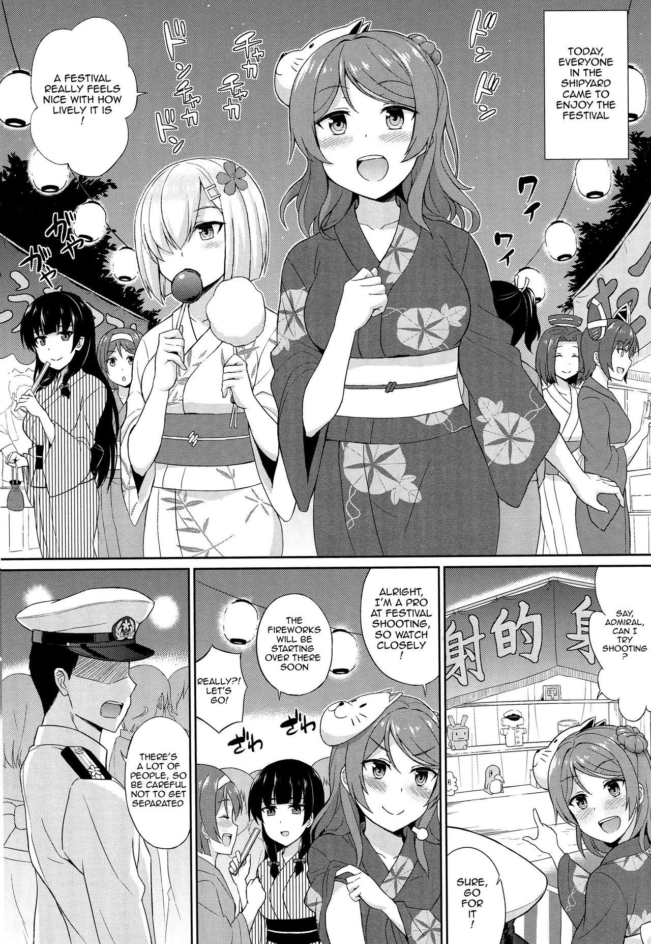 Asiansex Yukata no Futari, Docchi o Erabu? - Kantai collection Rough Fuck - Page 2