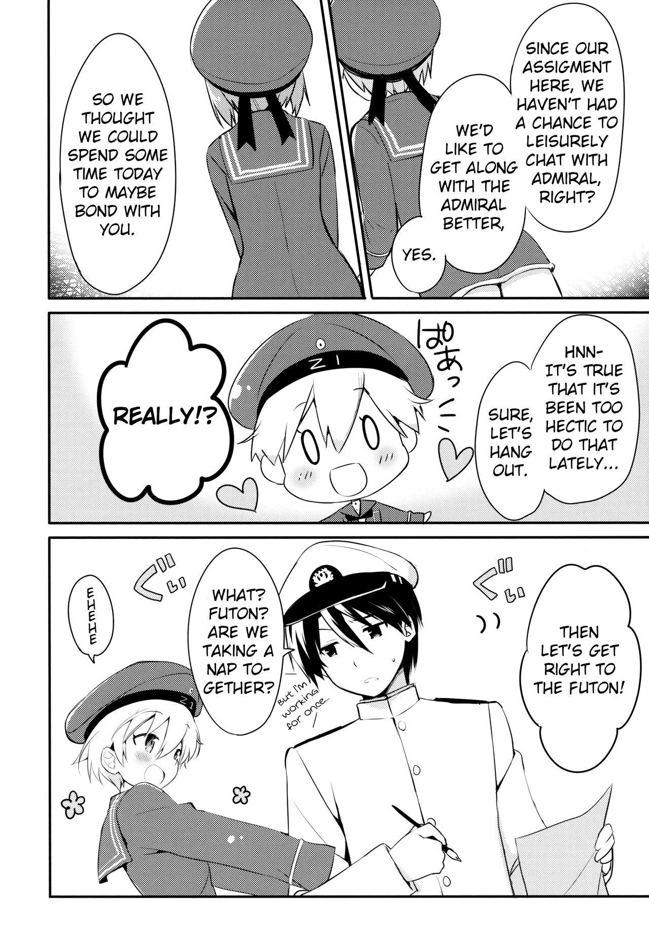 Bubblebutt Teitoku! Bokutachi To Nakayoku Shiyou Yo! | Admiral! Let's "Get Along"! - Kantai collection Transgender - Page 5