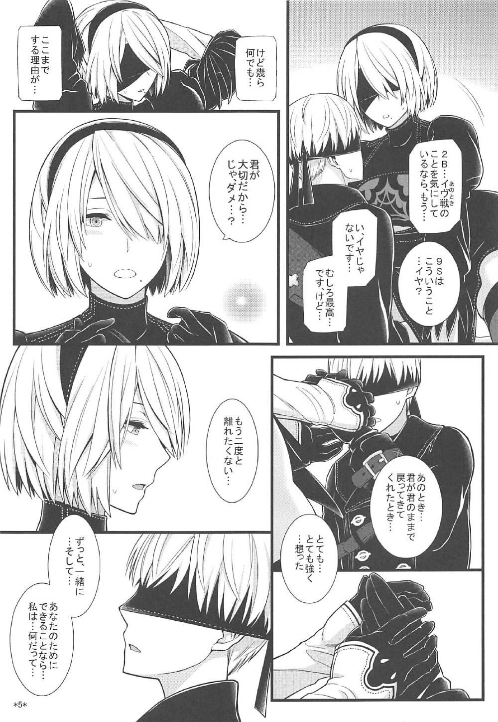 Girl On Girl Kimi no Egao ga Boku no Hoshi - Nier automata Tributo - Page 6