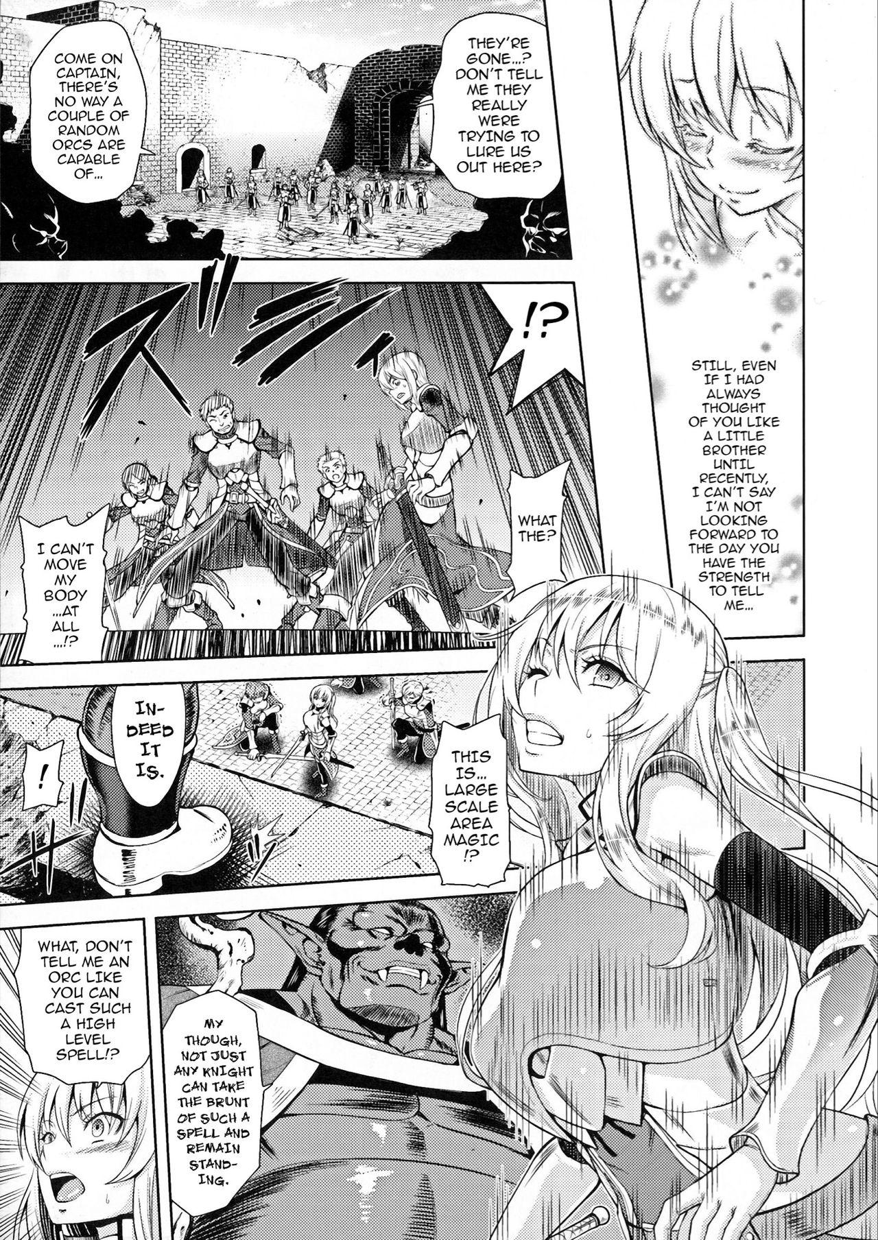 Perra [Yamada Gogogo] Erona ~Orc no Inmon ni Okasareta Onna Kishi no Matsuro~ | Erona ~The Fall of a Beautiful Knight Cursed with the Lewd Mark of an Orc~ Ch. 1-6 [English] [darknight] [Decensored] [ongoing] Village - Page 7