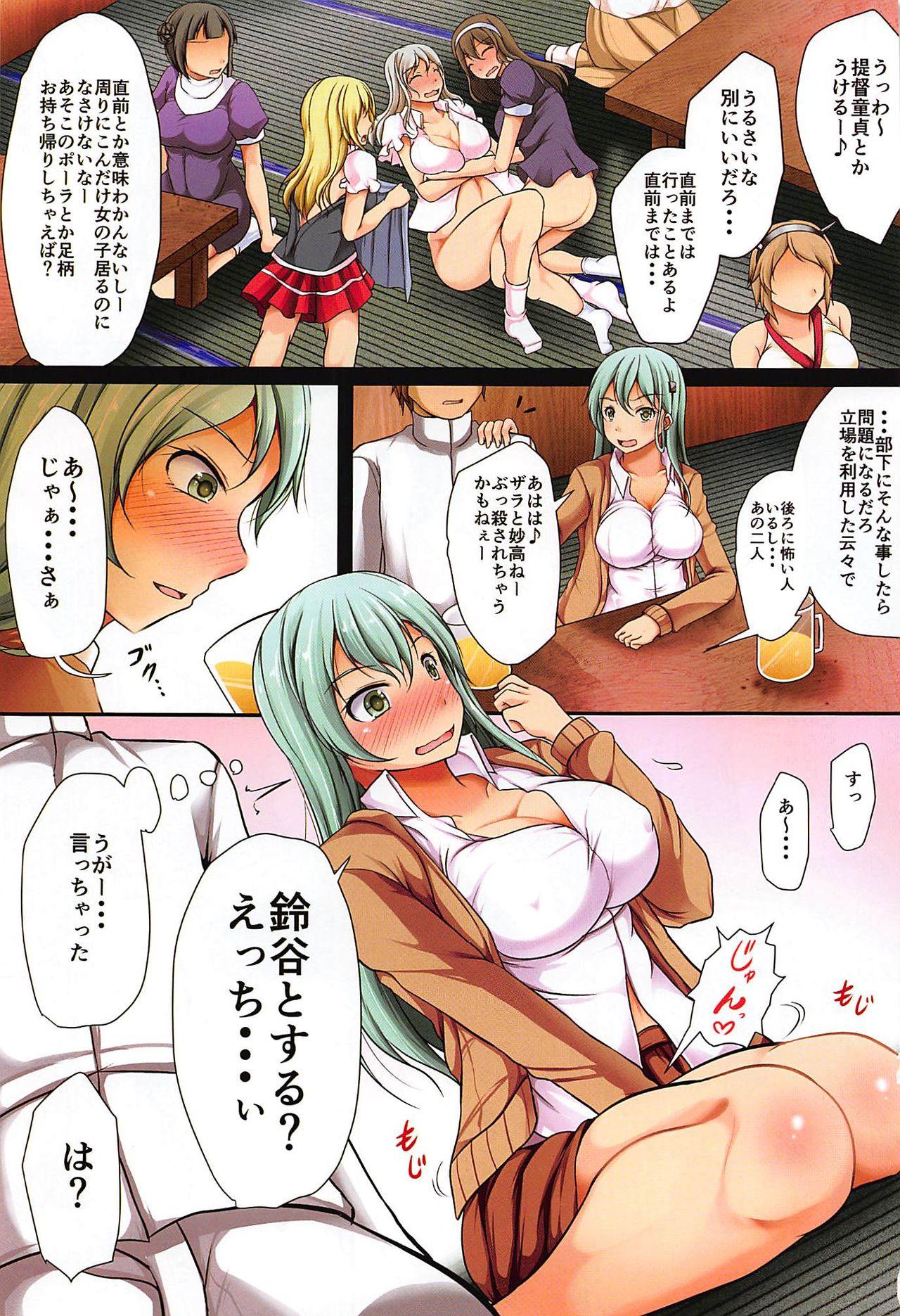 Group Sex Doutei Teitoku no Mono ga Ookisugita!? - Kantai collection Solo Female - Page 2