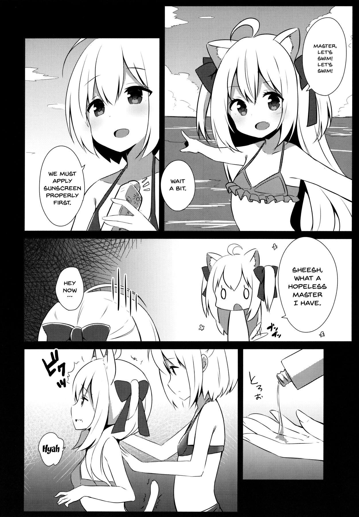 Game Goshujin-sama to Koneko no Midareta Summer Vacation | Master And Koneko's Confusing Summer Vacation - Original Huge Dick - Page 4