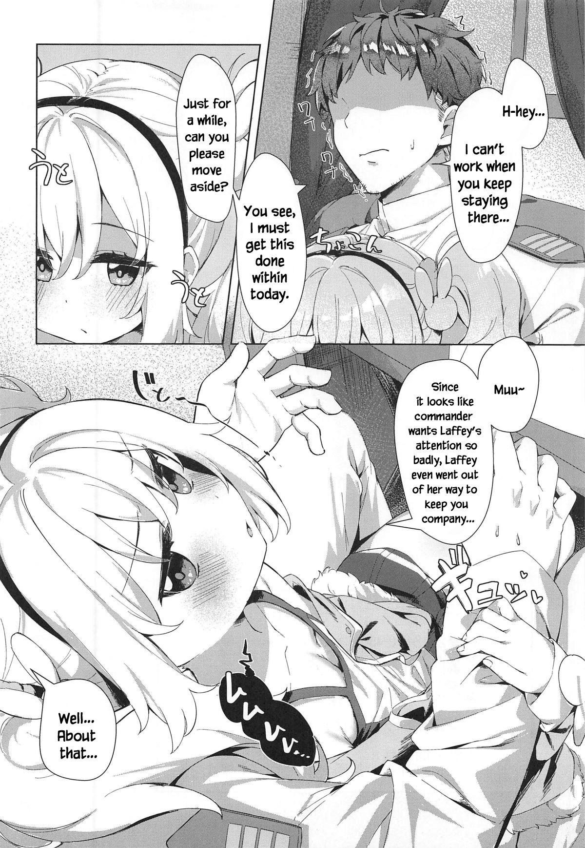 Camgirl Laffey to Shikikan Shitsu de Icha Love H | Laffey and Commander Flirt and Have Sex In Their Room - Azur lane Porn Blow Jobs - Page 3