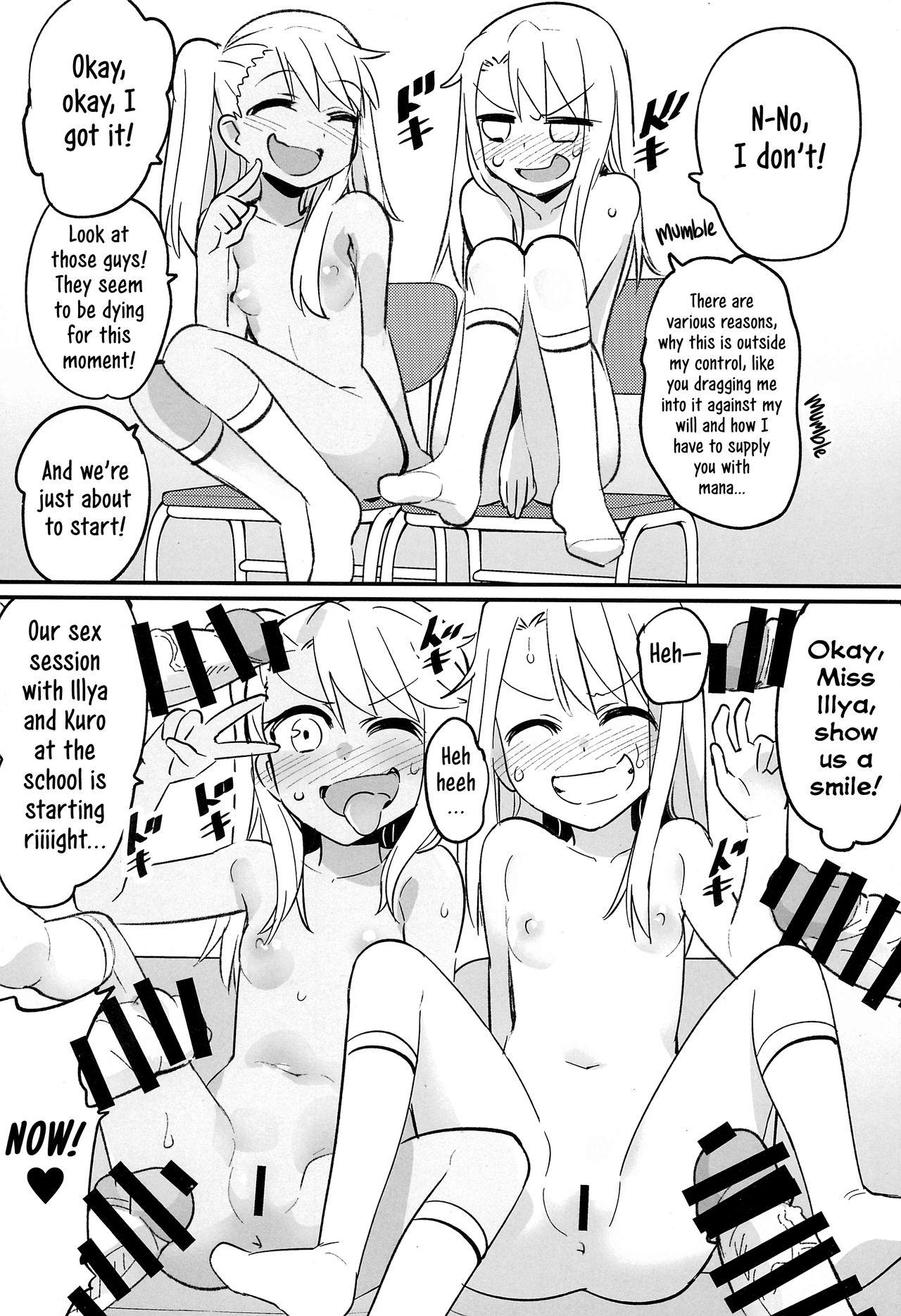 Illya to Kuro no Dohentai Kounai Roshutsu Sex!! | Illya and Kuro, the Kinky Girls having Public Sex at their School! 4