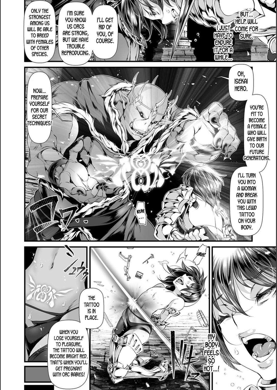 Culazo Nyotaika Eiyuu Orc Chinpo Haiboku Kitan | The Mysterious Story of a Genderbent Hero being Defeated by Orc Cocks Fucking Pussy - Page 8