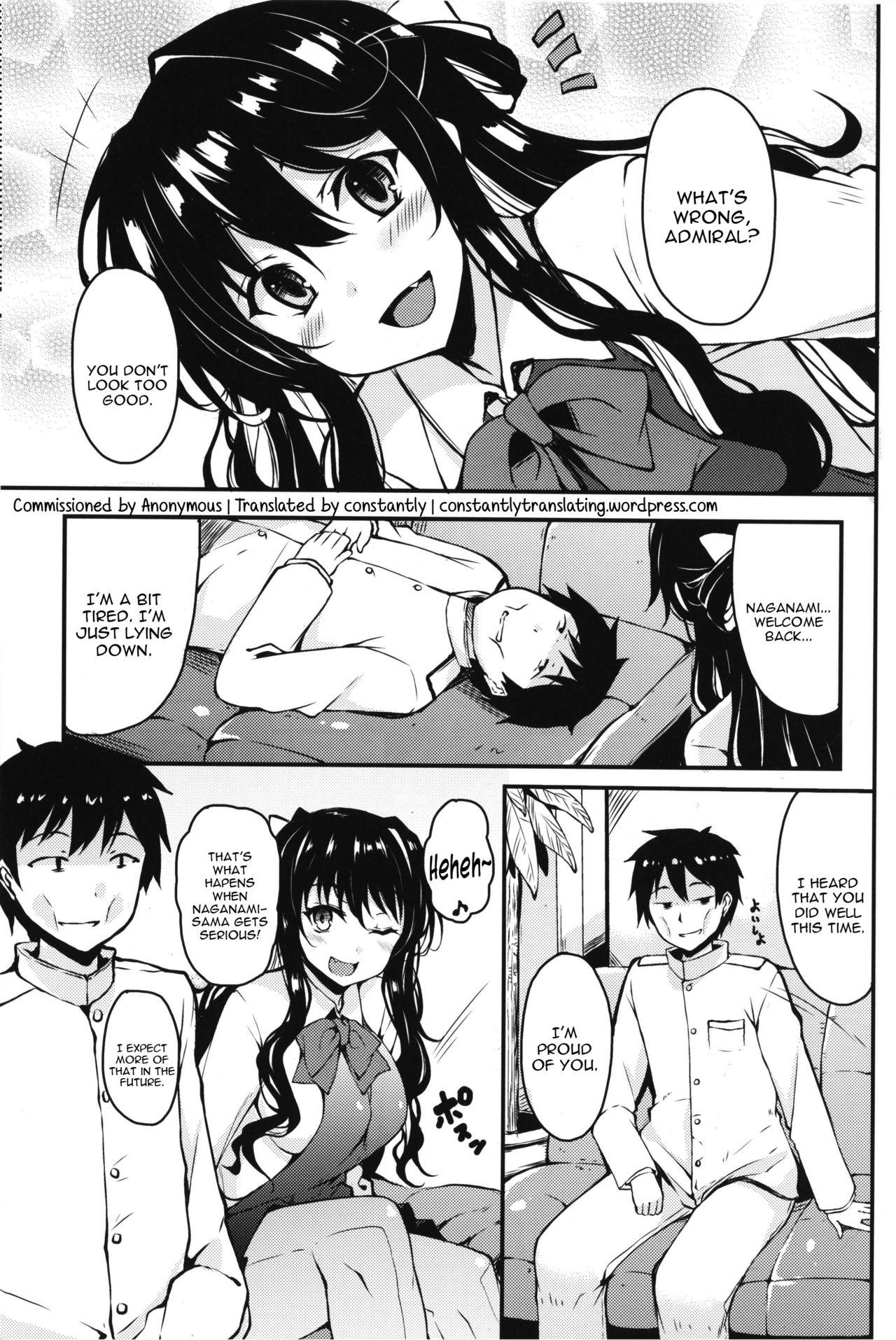 Gay Latino Hishokan no Naganami-sama - Kantai collection Pervert - Page 2