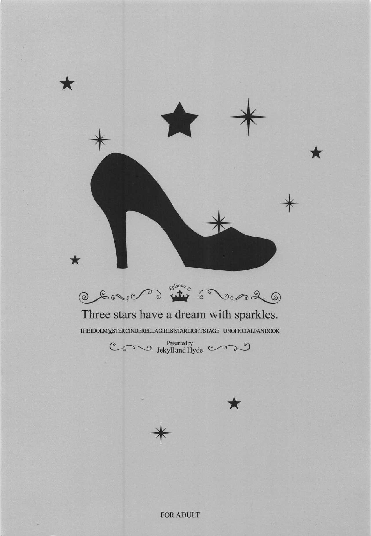 Three stars have a dream with sparkles. 29