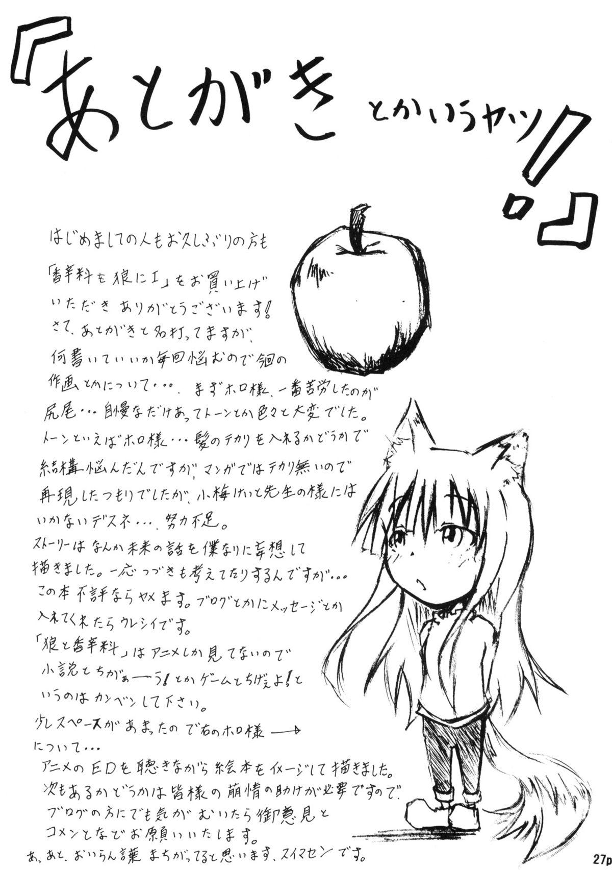 Tranny Kousinryou wo Ookami ni Ⅰ - Spice and wolf Shemales - Page 28