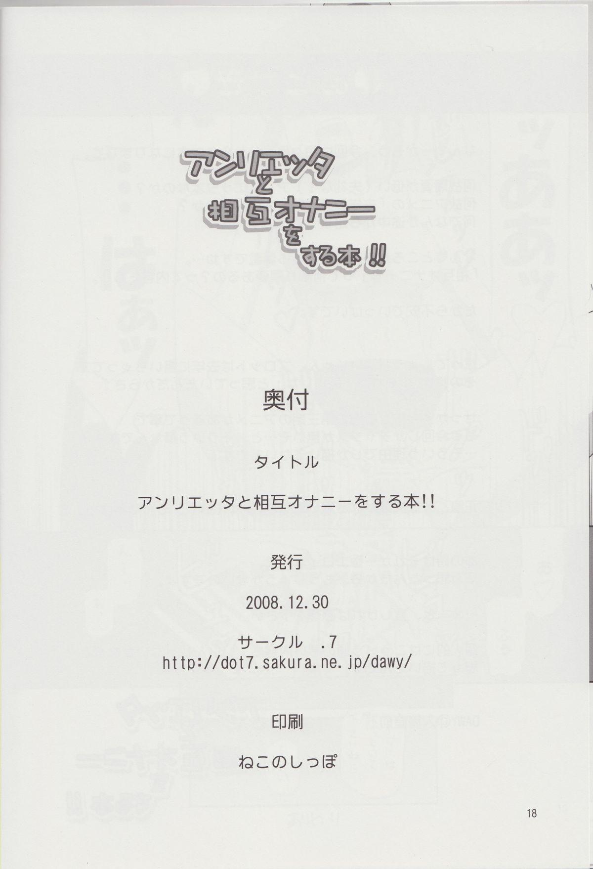 Reverse Cowgirl Henrietta to Sougo Onanie wo Suru Hon!! - Zero no tsukaima Gay Cash - Page 17