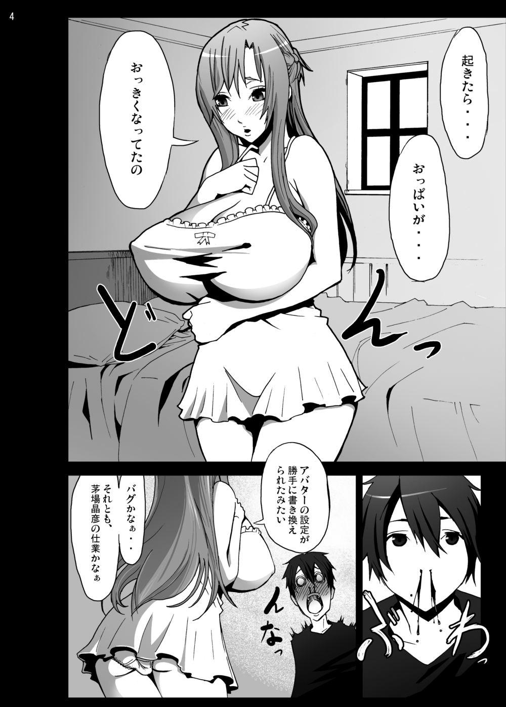 Shorts Asuna o Bakunyuu ni Shite Mita - Sword art online Girlongirl - Page 4