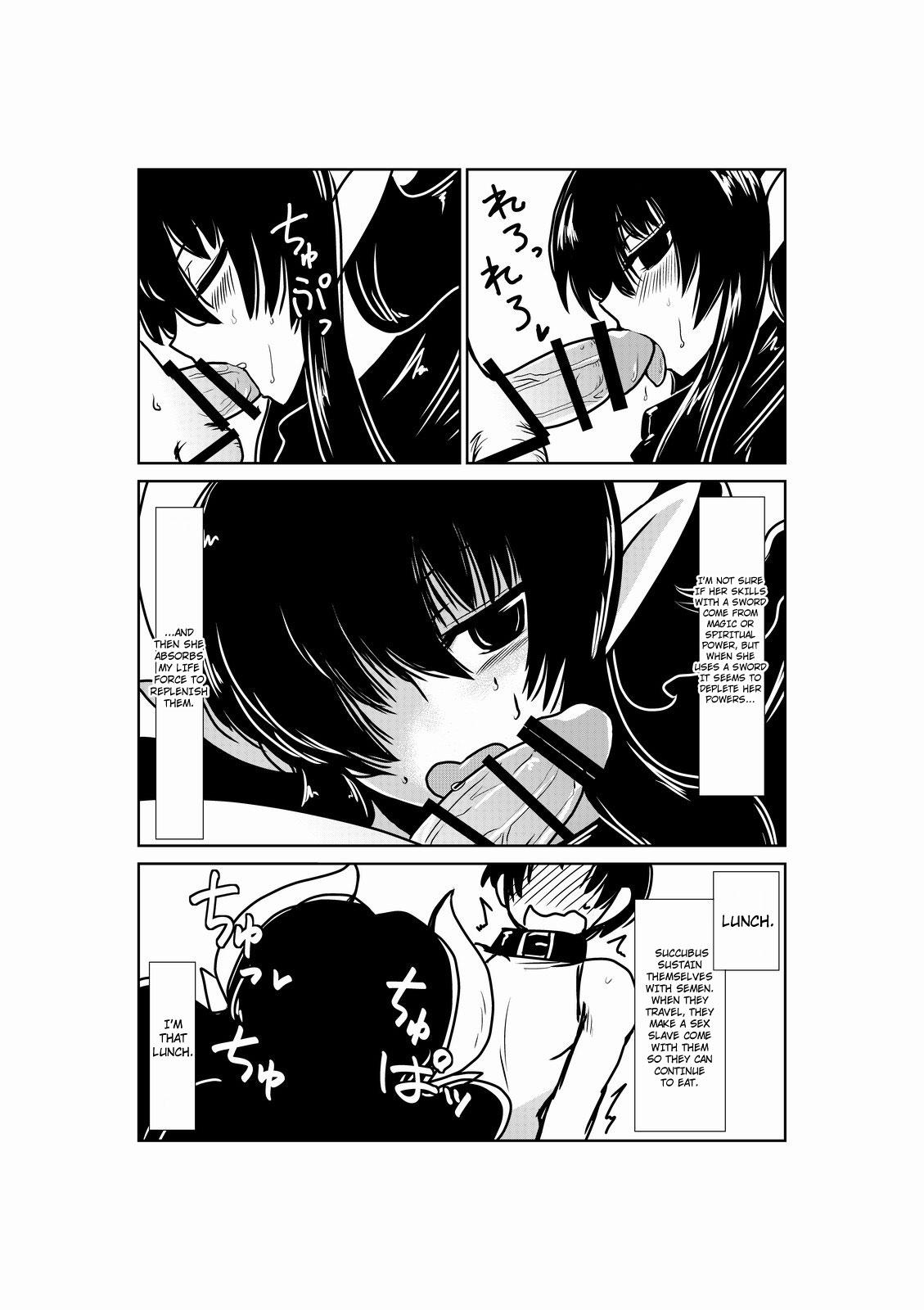 Dick Succubus Kenshi to Obentou. | Lunch with a Succubus Swordswoman. Cuminmouth - Page 4